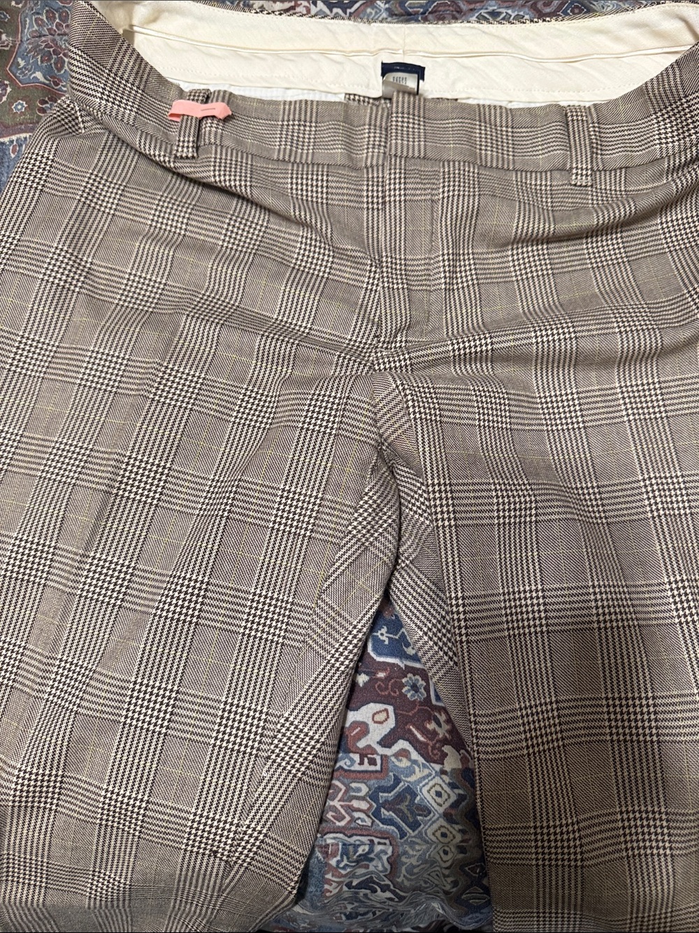 Women’s Plaid Brown pants - Brown Glen Plaid size 12 by Gap